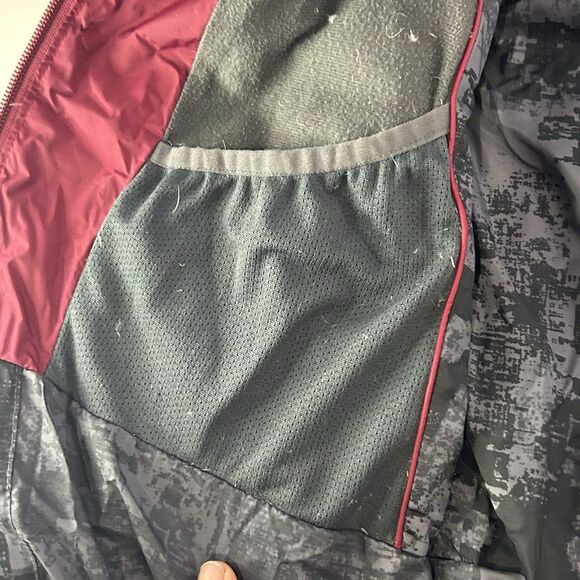 Columbia Women's Down Puffer Ski Jacket Parka Fleece Lined Hood Red Medium - Picture 14 of 15